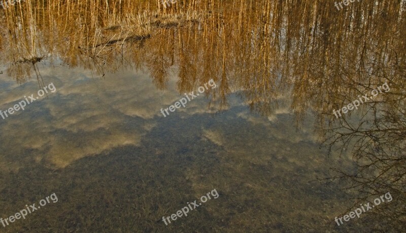 Spring Snow Melt Sky Woods Hay Field