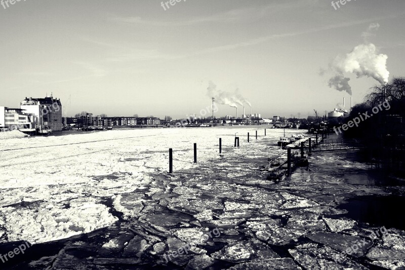 Elbe Bille Billwerder Bay Hamburg Hanseatic City Of Hamburg