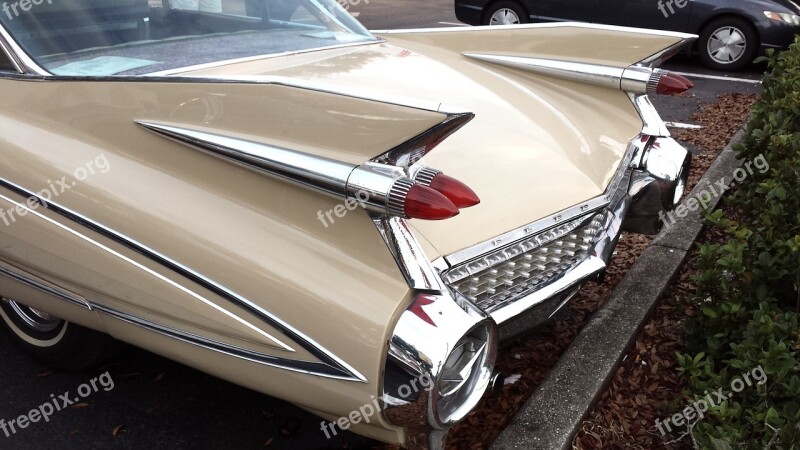 Car Auto Cadillac Fleetwood Fins