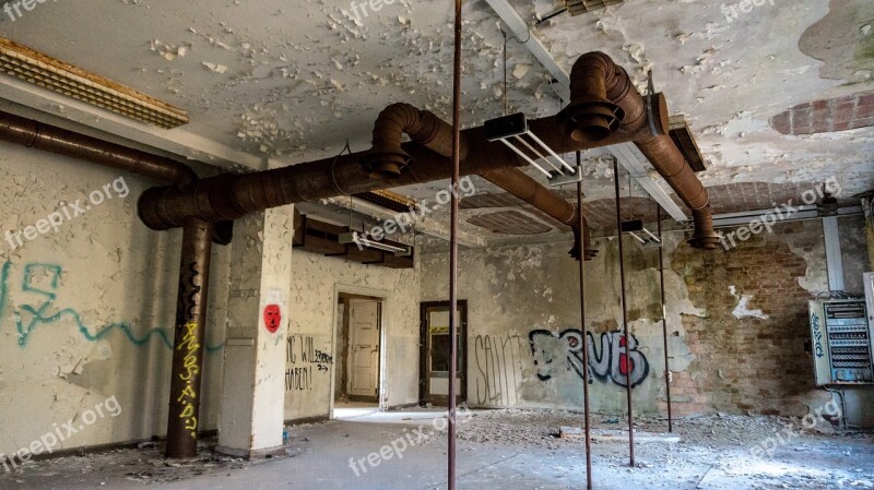 Building Abandoned Old Within Ruin