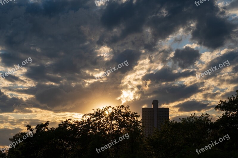 Panorama Sunset Nature Sky Dawn