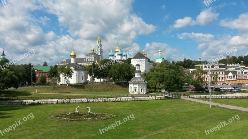 Sergiev Posad Russia Trinity-sergius Lavra Monastery Panoramic