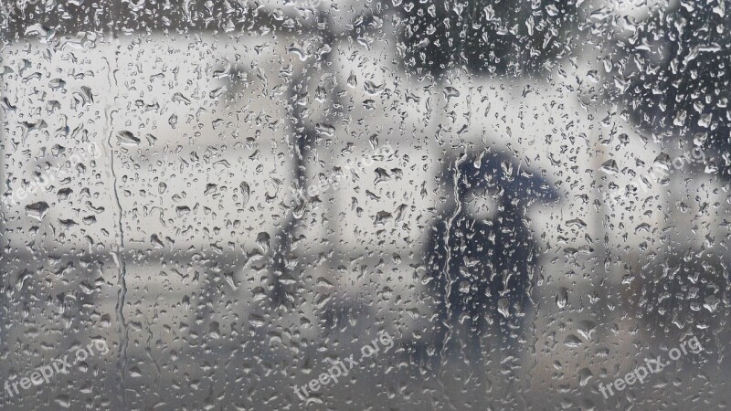 Abstract Rainy Day Umbrella Raindrops This Type