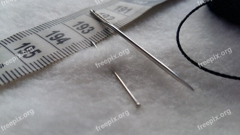 Sewing Needle Pin Measuring Tape Thread