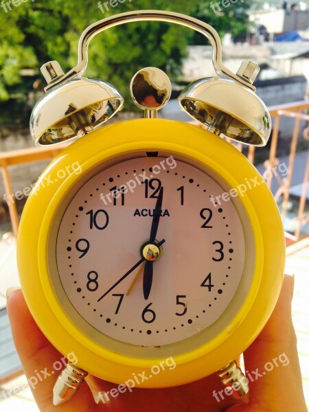 Clock Timer Wristwatch Deadline Yellow