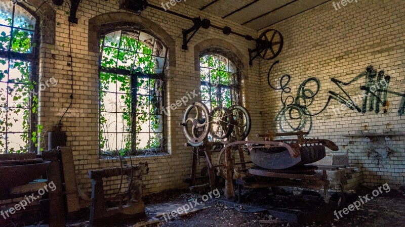 Architecture Window Within Old Abandoned