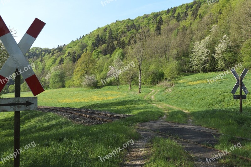 Level Crossing Road Sign Gleise Warnkreuz Andreaskreuz