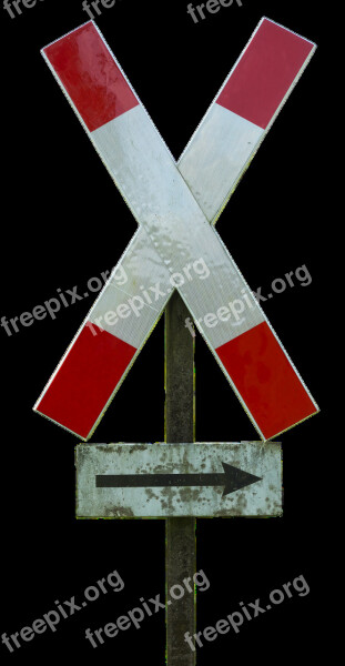 Road Sign Warnkreuz Andreaskreuz Level Crossing Schrage Cross