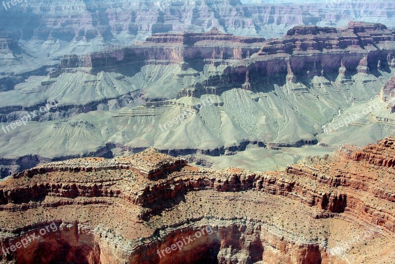 United States Usa Grand Canyon Colorado Cliff