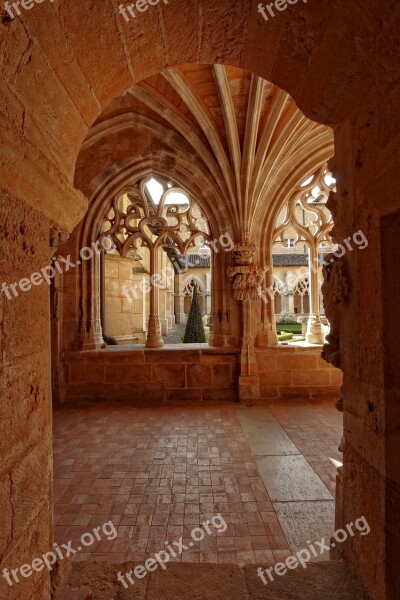 Architecture Travel Cloister Abbey Cadouin