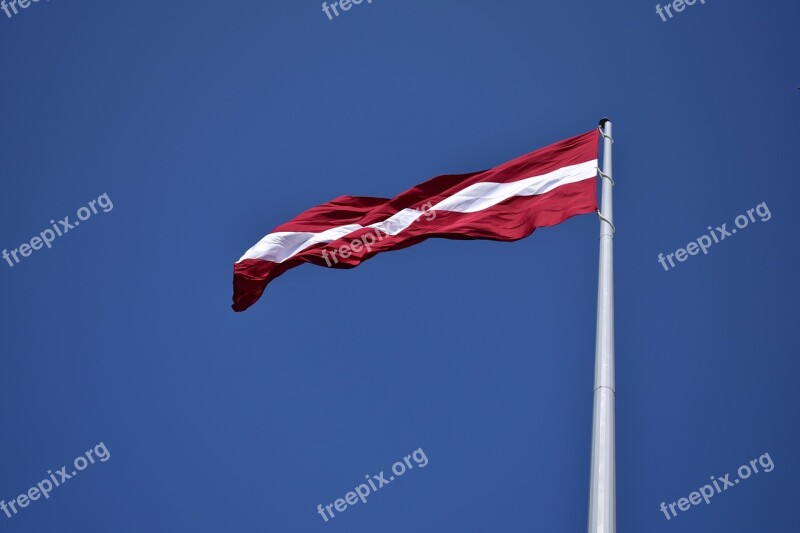 Wind Sky Flag Pole Freedom