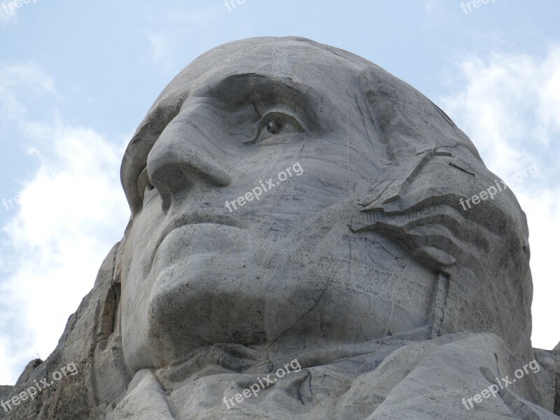 Mount Rushmore George Washington Sculpture Travel Tourism