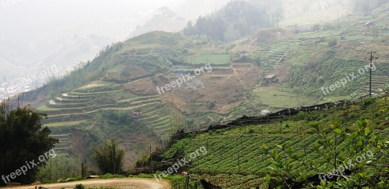 Nature Landscape Agriculture Panoramic Mountain