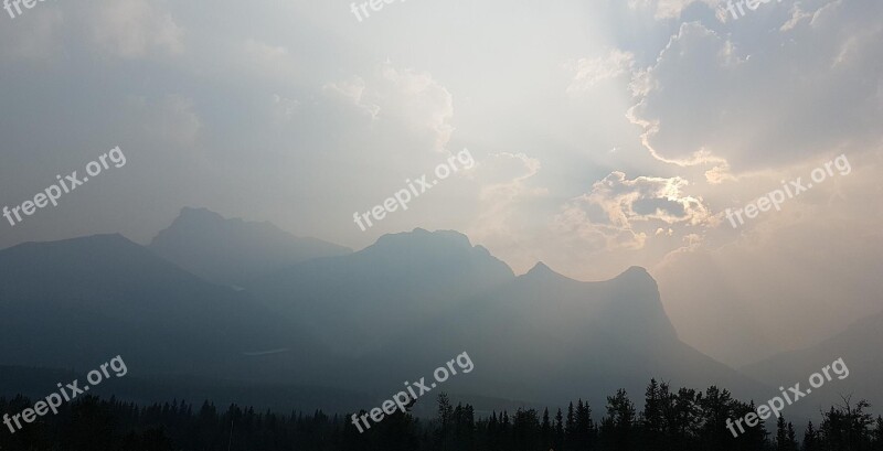 Fog Sky Nature Landscape Mountain