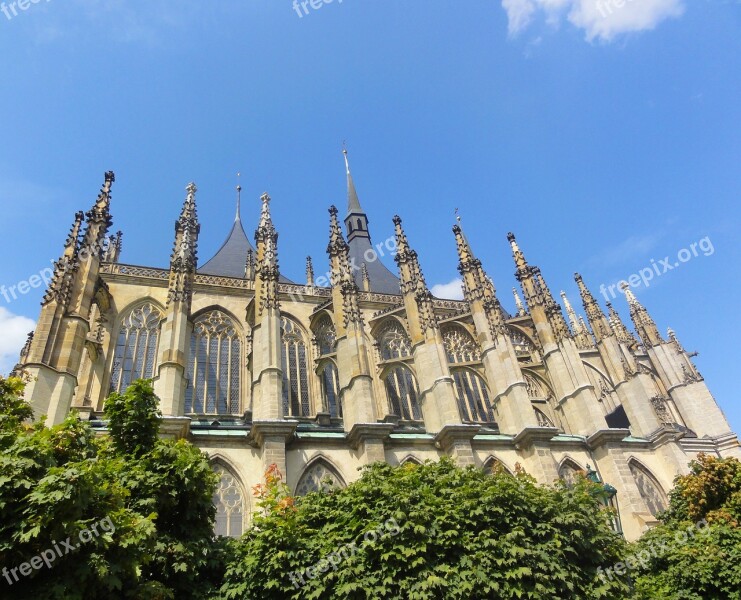 Gothic Church Czechia Architecture Cathedral