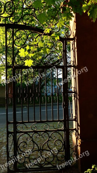 Iron Door At The Age Of Old Decorative