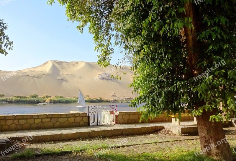 Egypt Aswan Nile Felucca Heat