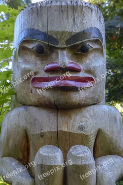 Totem Face Native Art Symbol