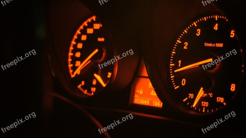 Dashboard Car Speedometer Meter Temperature