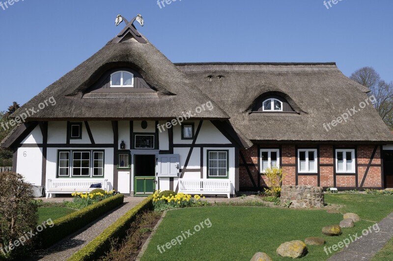 House Thatched Roof Thatched Fachwerkhäuser Thatched Cottage