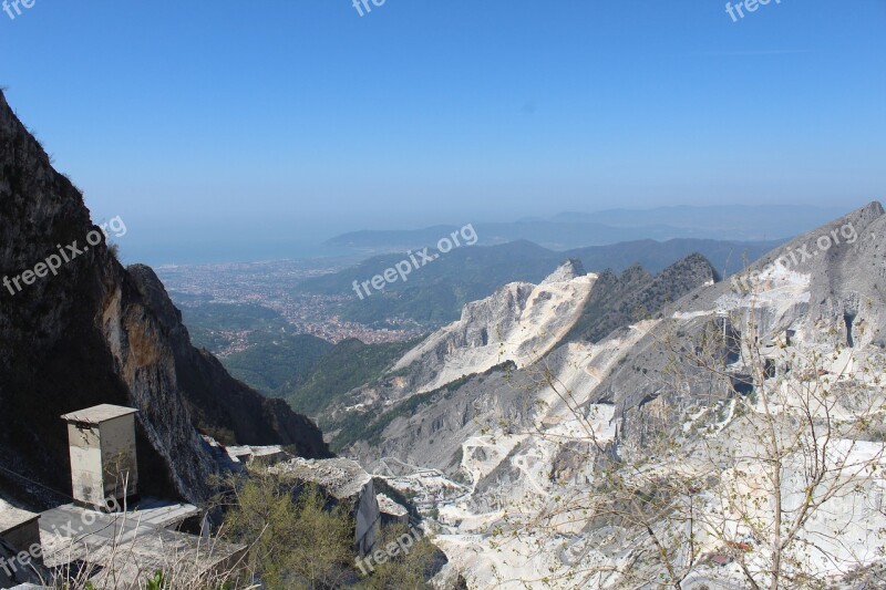 Landscape Sky Panoramic Carrara The Quarries Of Carrara