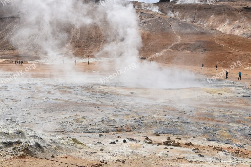 Steam Hot Spring Geothermal Heat Geology