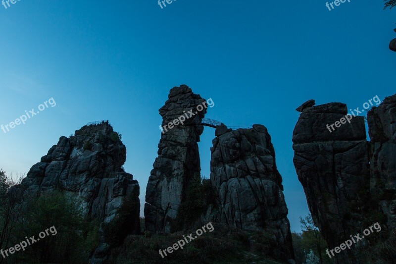 Externsteine Stones Sandstone Rocks Rock Sacral