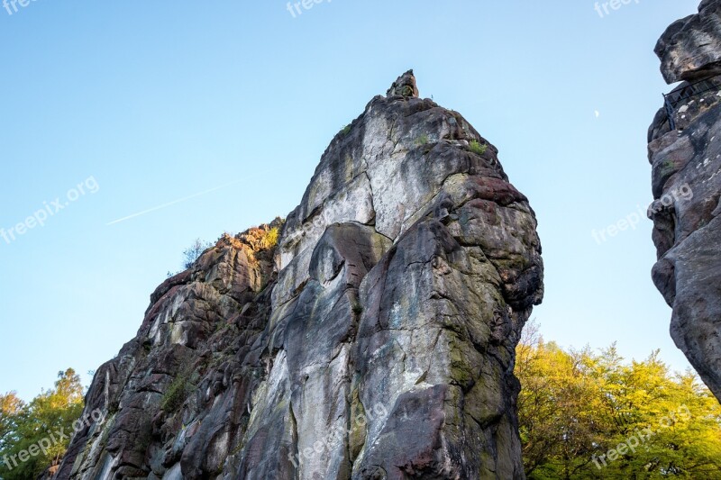 Externsteine Stones Sandstone Rocks Rock Sacral