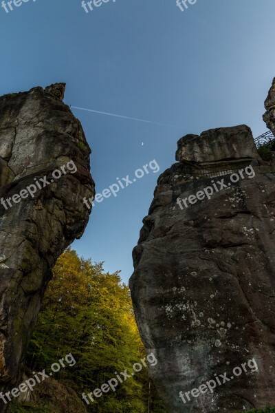 Externsteine Stones Sandstone Rocks Rock Sacral