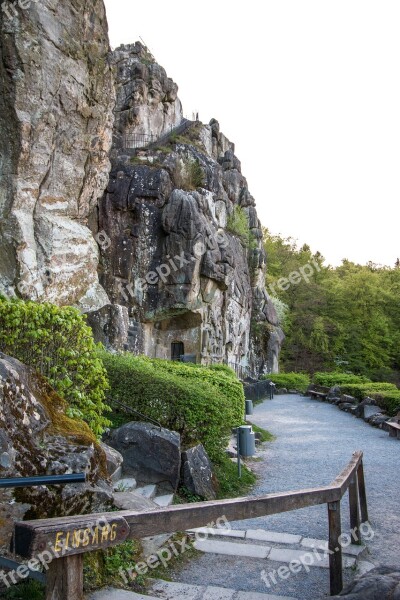 Externsteine Stones Sandstone Rocks Rock Sacral