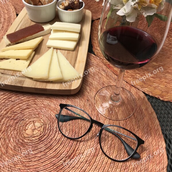 Wine Alcoholic Drink Cheese Glasses Table