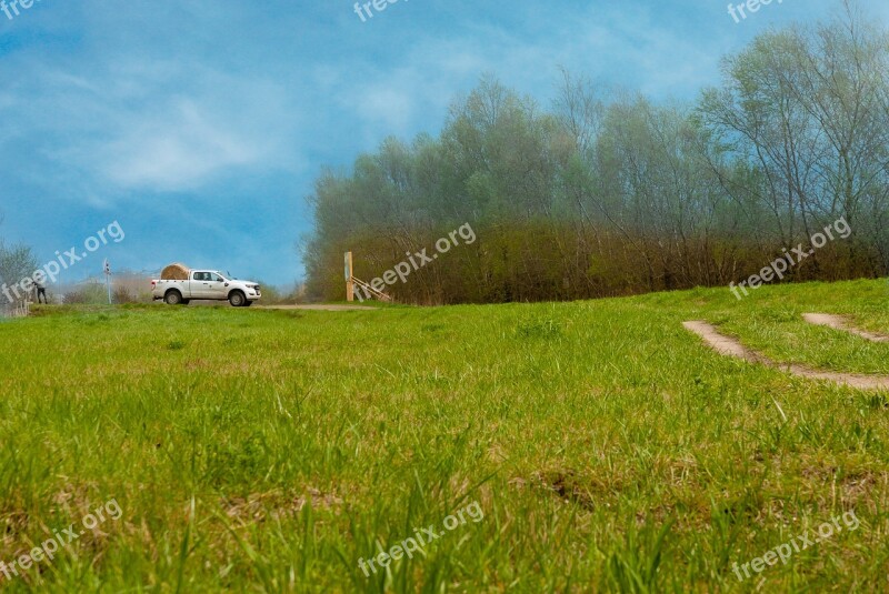 Nature Field Prairie Landscape Sky