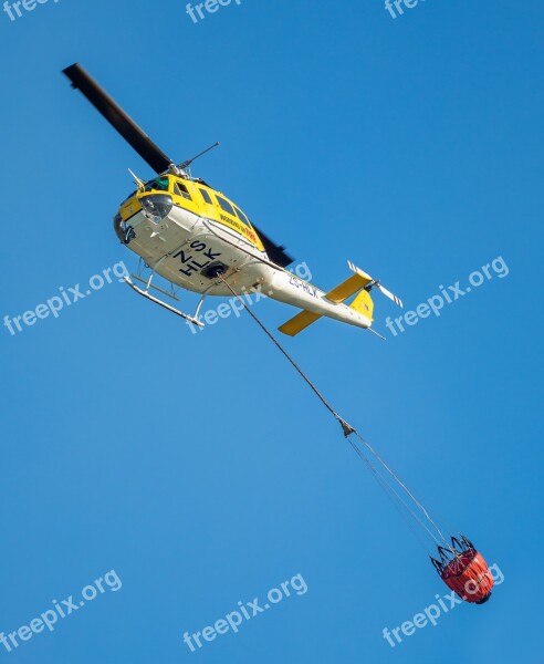 Firefighting Helicopter Helicopter Sky Chopper Fly