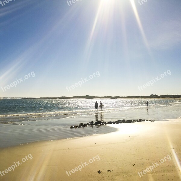 Water Beach Sunset Sun Sand