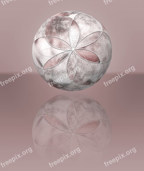 Ball Geometry Pattern Mirroring Background