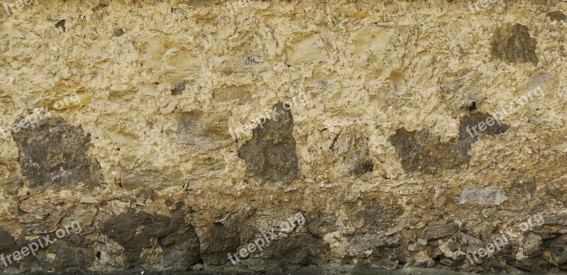 Plaster Facade Wall Holes Stone