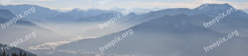 Nature Sky Panorama High Mountain