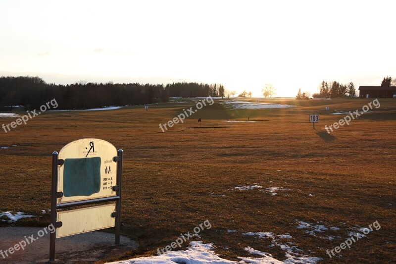 Sunset Austria Nature Golf Course Trees