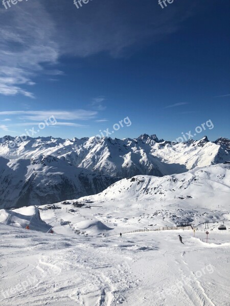 Ischgl Runway Winter Skiing Ski Area