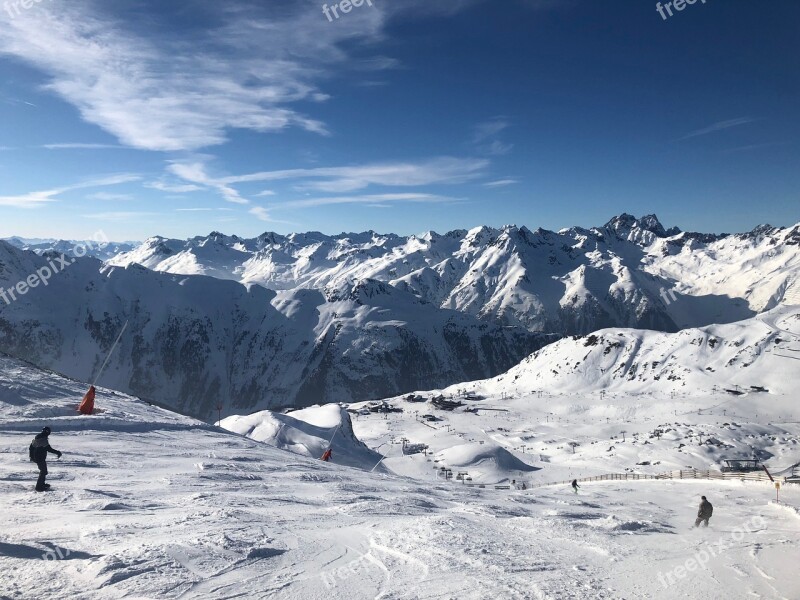 Ischgl Runway Winter Skiing Ski Area