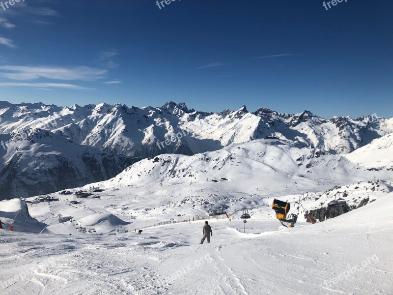 Ischgl Runway Winter Skiing Ski Area