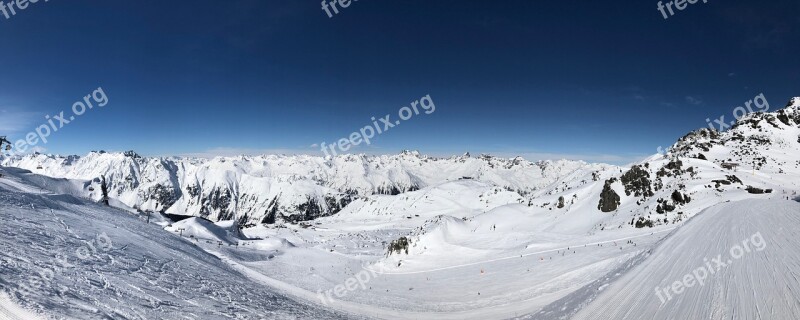 Ischgl Runway Winter Skiing Ski Area