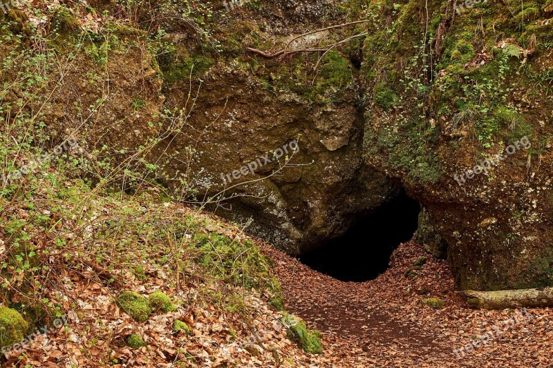 Nature Stone Landscape Wood Ice Caves In Birresborn