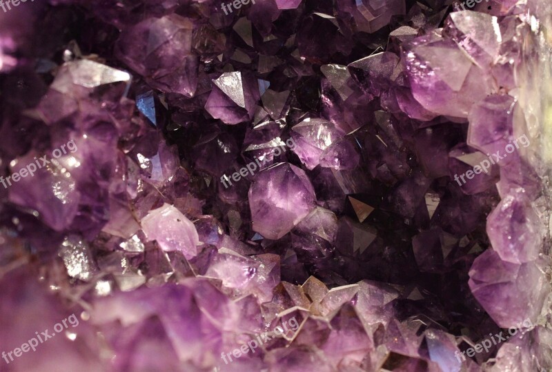 Crystal Amethyst Gem Violet Stone