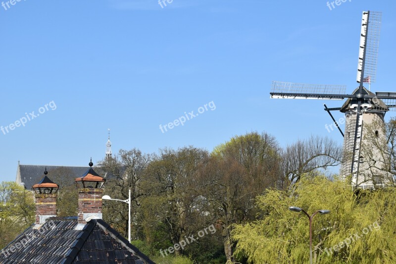 Wind Mill Church Mill Netherlands Mill Blades