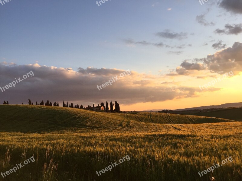 Sunset Landscape Sky Outdoors Panoramic