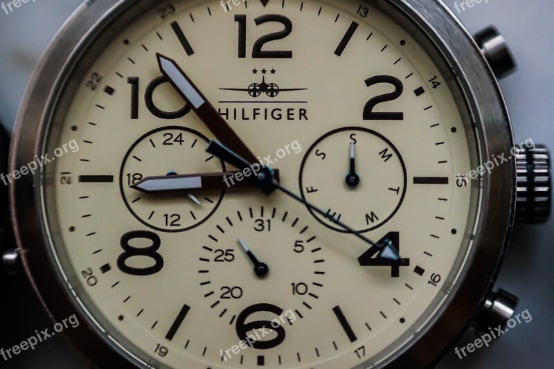 Clock Wrist Watch Tommy Hilfiger Analog Clock Free Photos