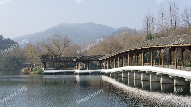 Traditional Building Gallery Scenery Lake The Scenery