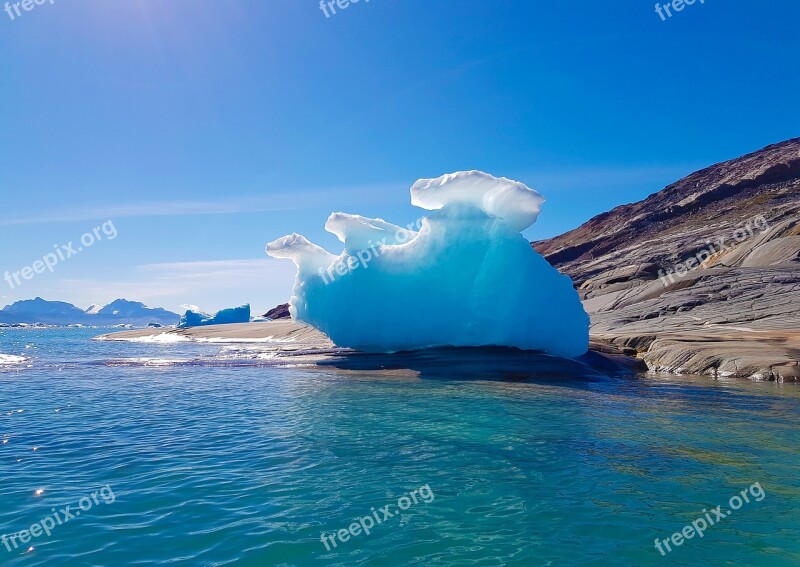 Greenland Iceberg Fjord Sermilik Ice