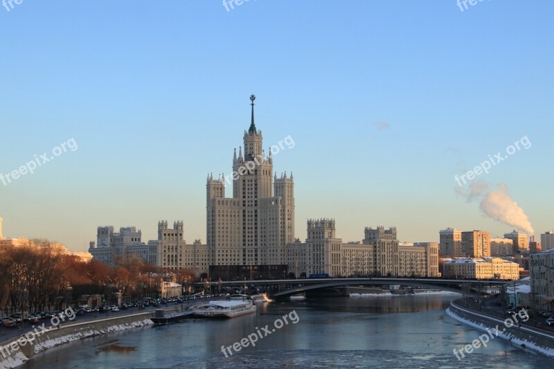 Moscow Sunset River Charge Landscape